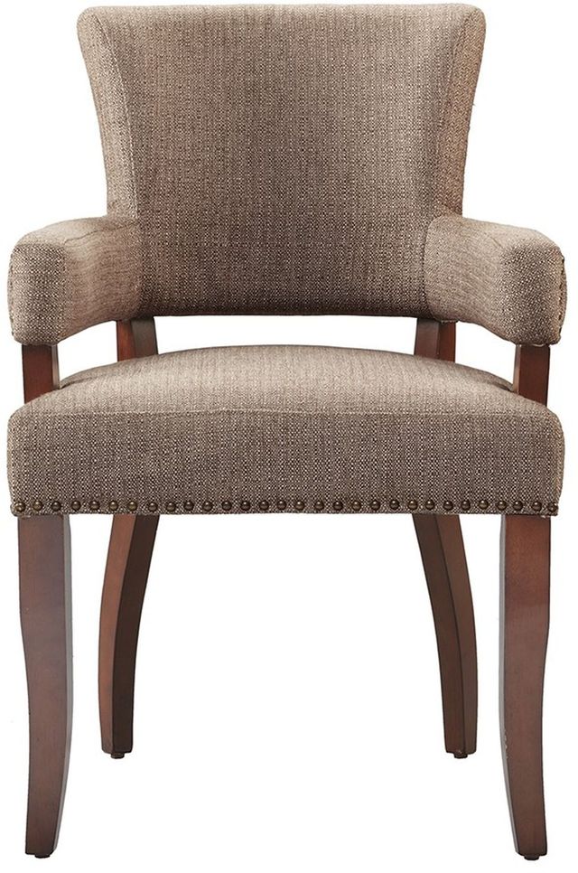 Olliix by Madison Park Brown Dawson Arm Dining Chair-1