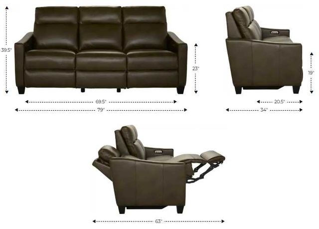 La-Z-Boy® Quinault Gray Power Reclining Sofa with Headrest-2