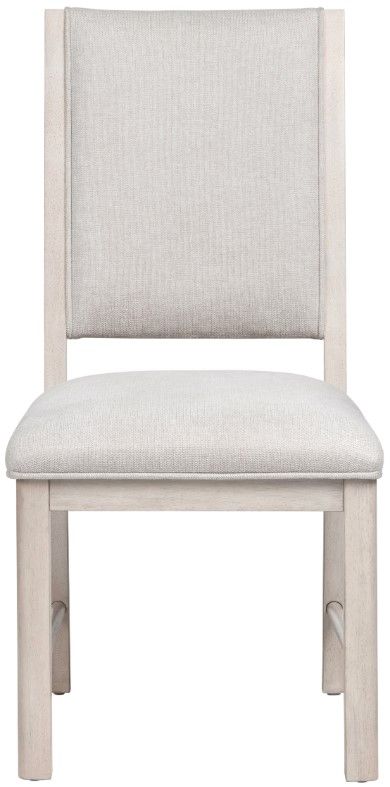 Crestview Collection Willow 2-Piece White Upholstered Side Chair Set-3