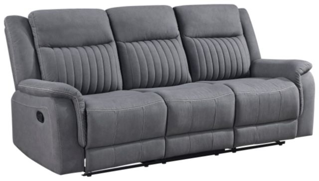 Homelegance® Dean Gray Double Manual Reclining Sofa-0