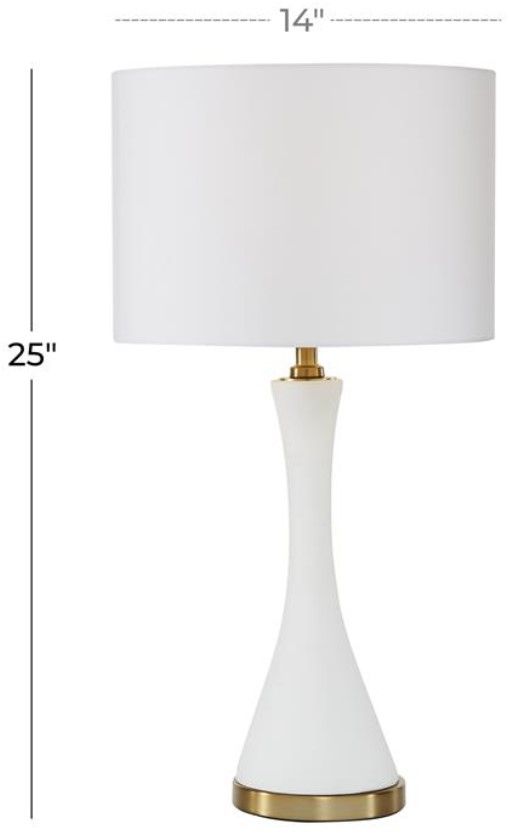 Deco Marche White Ceramic Table Lamp-2