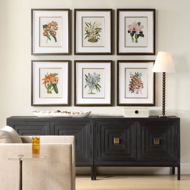 Uttermost® Orchid Botanical 6-Piece Framed Print Art Set-1