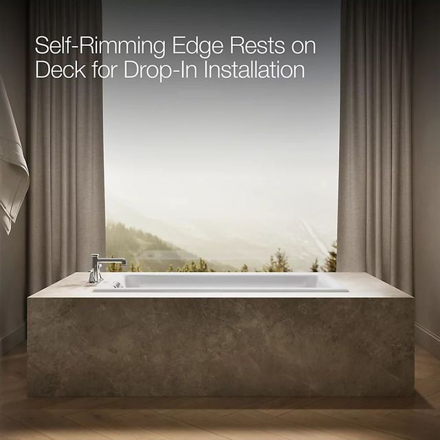 KOHLER® Tea-for-Two® White 60" x 32" Whirlpool Bath-3