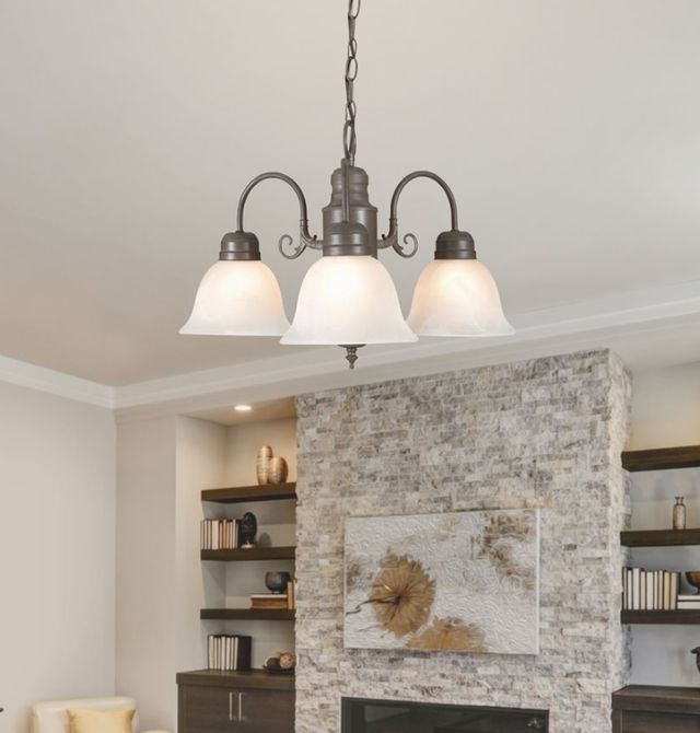 YHD Manzanita Dark Brown 3-Light Chandelier-1