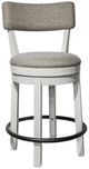 Signature Design by Ashley® Robbinsdale Antique White 19" Upholstered Swivel Bar Stool-0