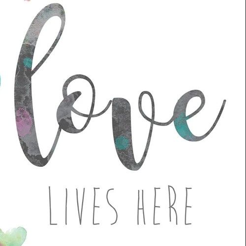 Classy Art Love Lives Here Hearts by Carol Robinson Wall Art-1