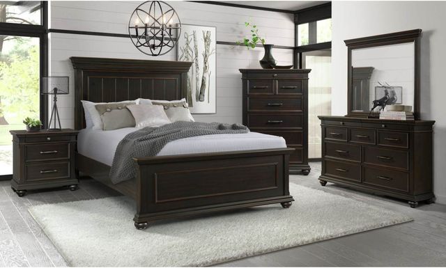 Elements International Slater Black Nightstand-2