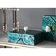 A & B Home Bethany Aqua 10" Marbled Jewelry Box-4