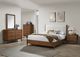 Furniture of America® Thusis Beige/Walnut Queen Panel Bed-1