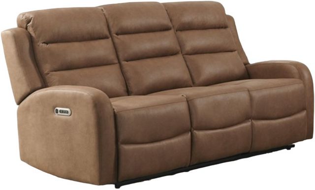 American Wholesale Furniture Avanti Brown Power Reclining Sofa-0
