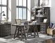 Magnussen Home® Sutton Place Weathered Charcoal Gray Upholstered Swivel Chair-1