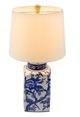 A & B Home Blue/White 13" Ceramic Vase Lamp-2