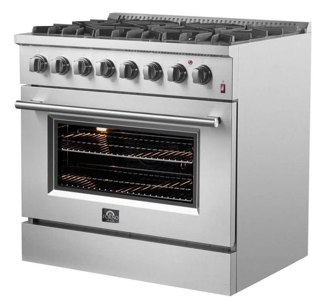 FORNO® Marco 36" Stainless Steel Pro Style Dual Fuel Range-1