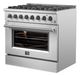 FORNO® Marco 36" Stainless Steel Pro Style Dual Fuel Range-1