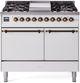 Ilve® Nostalgie II Series 40" White Pro Style Dual Fuel Range-0