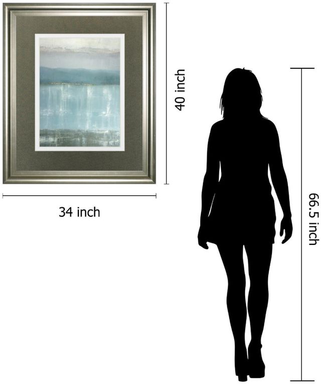 Classy Living Caroline Gold Twilight Blues 34"W Wall Art-2
