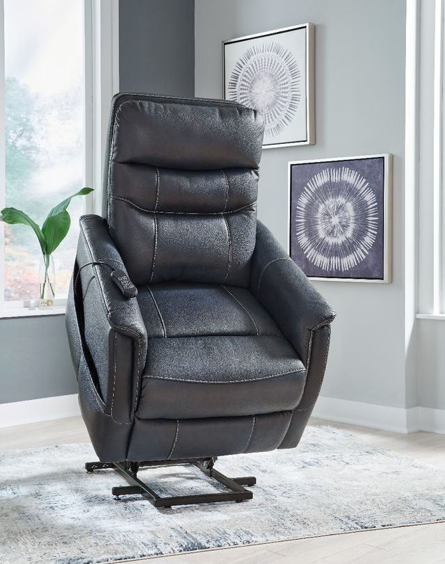Signature Design by Ashley® Strawbill Sapphire Power Lift Recliner-1