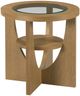 Hammary® Benefactor Glass Top Round End Table with Honeysuckle Base-0