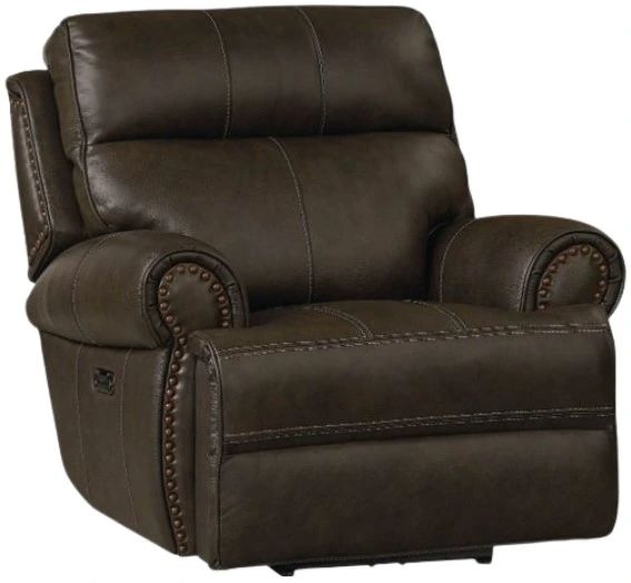 Bassett® Furniture Club Level Claremont Java Leather Wallsaver Power Recliner-1