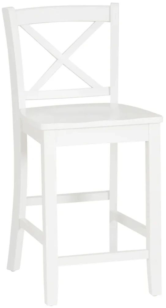 Linon Torino White X-Back Counter Stool-0