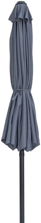 Meridian Furniture Fiji Gray/Matte Black Aluminum Outdoor Patio Umbrella-1