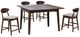 Furniture of America® Croglio 5-Piece Beige/Rich Walnut Counter Table Set-0