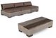 VIG Furniture Modrest Delaware 4-Piece Brown/Gray Sofa with Coffee Table Set-0