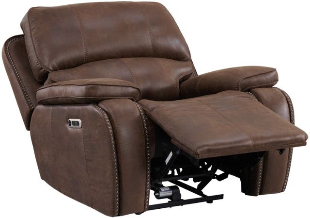 Elements International Atlantis Heritage Brown Power Recliner-1