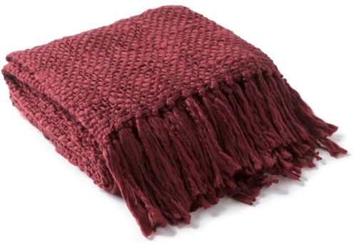 Surya Tobias Garnet 51"x71" Throw Blanket-2