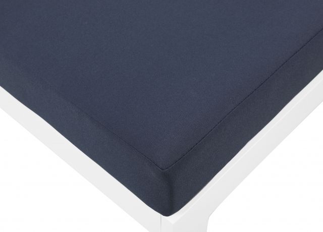 Meridian Furniture Nizuc Navy Waterproof Fabric Outdoor Patio Aluminum Corner Chair-3