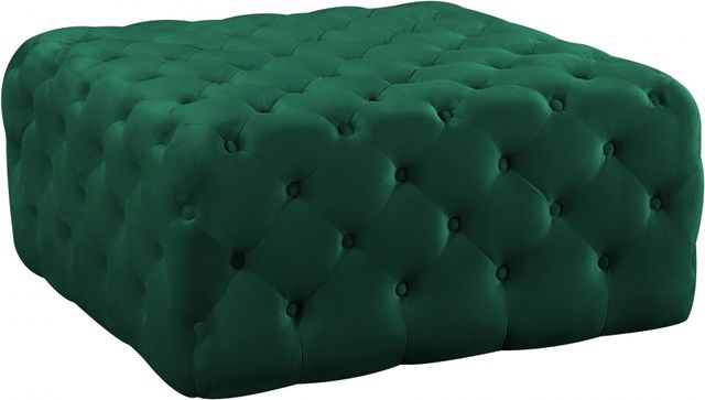 Meridian Furniture Ariel Green Velvet Ottoman-0