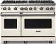 Viking® 5 Series 48" Pure White Pro Style Gas (NG) Range with Polished Chrome Trim-0