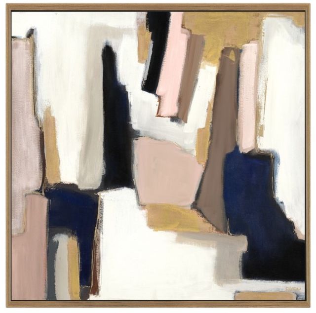 Classic Home Blush Sapphire Painting Art -0