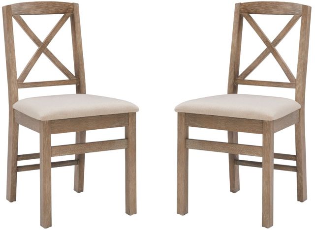 Linon Torino 2-Piece Gray Wash Dining Chair Set-0