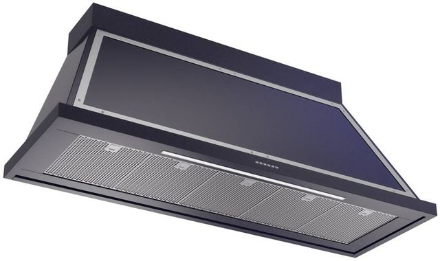 Ilve® Nostalgie II Noblesse 60" Midnight Blue Wall Mounted Range Hood with Chrome Trim-1