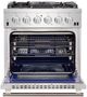FORNO® Capriasca 30" Stainless Steel Pro Style Gas Range-2
