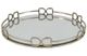 A & B Home Valentina Silver Large Round Mirror Tray-0