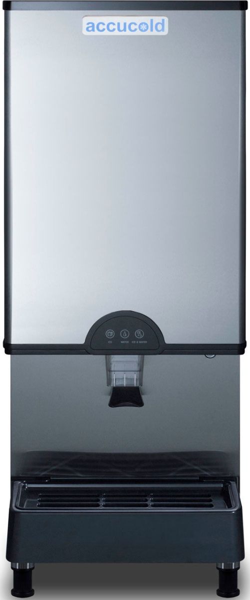 Accucold® 17" 378 lb. Stainless Steel Ice and Water Dispenser-1