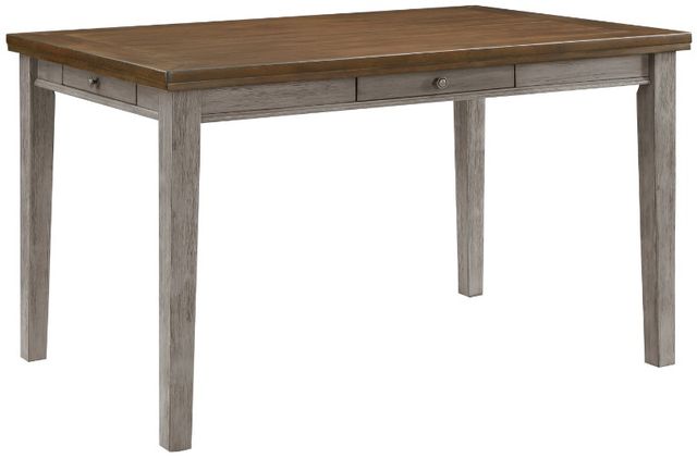 Homelegance® Tigard Cherry Counter Height Dining Table with Gray Base-0