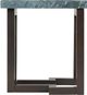 Elements International Kimble Dark Espresso End Table with Gray Marble Top-2