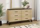 Monarch Specialties Inc. Light Oak/Rustic Oak Dresser-1