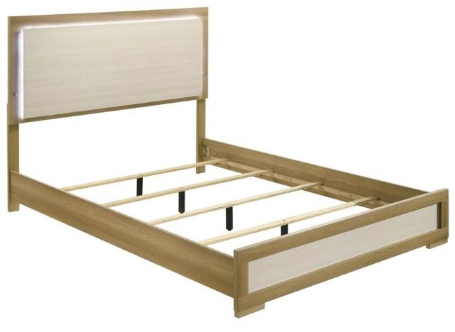 Coaster® Hyland 4-Piece Natural/White Eastern King Panel Bedroom Set-1