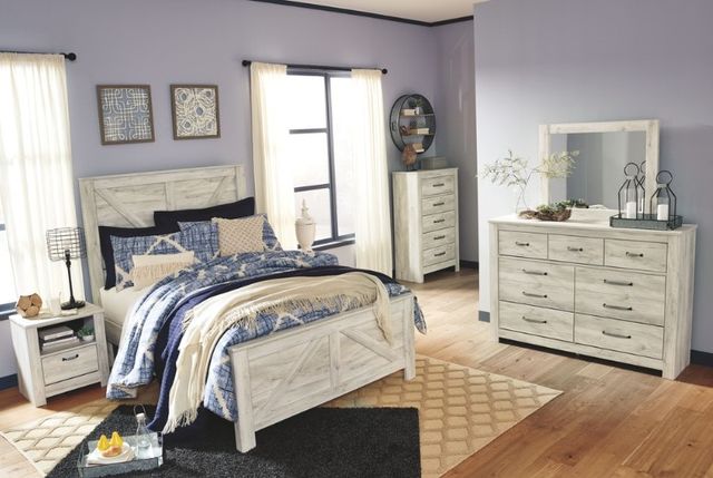 Signature Design by Ashley® Bellaby 3-Piece Whitewash Queen Panel Bed Set-3