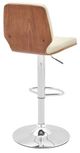 Armen Living Sabine Cream Adjustable Swivel Stool-3