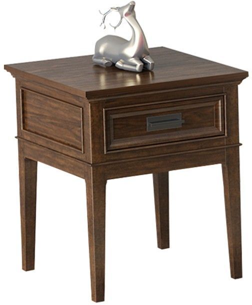 Mazin Furniture Frazier Park Brown Cherry End Table-3