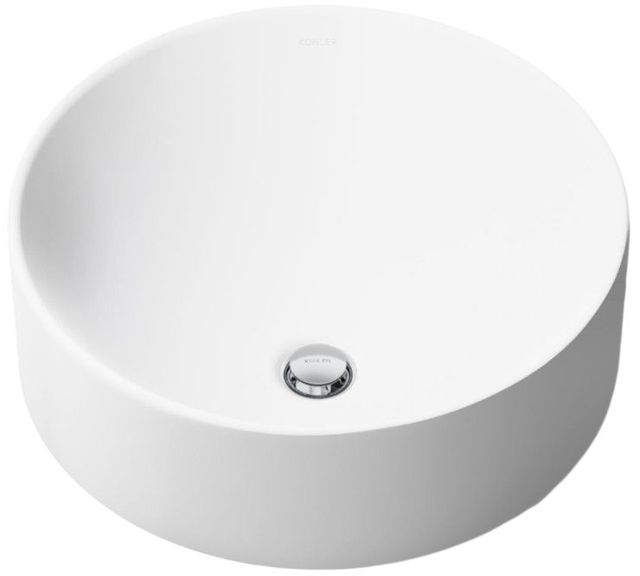 Kohler Vox® White 16.5" Round Vessel Bathroom Sink-4