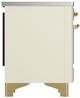 Ilve® Majestic III 40" Antique White Pro Style Induction Range with Triple Glass Door and Brass Trim-4