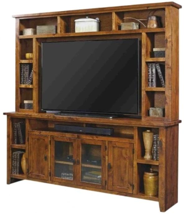 aspenhome® Alder Grove Fruitwood 84" Console and Hutch-1