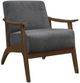Homelegance® Carlson Dark Gray/Dark Walnut Accent Chair-0