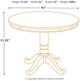 Signature Design by Ashley® Whitesburg Cottage White Round Dining Table Base-1
